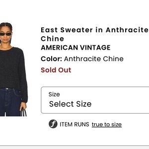 American Vintage Anthracite Chine Women's Sweater